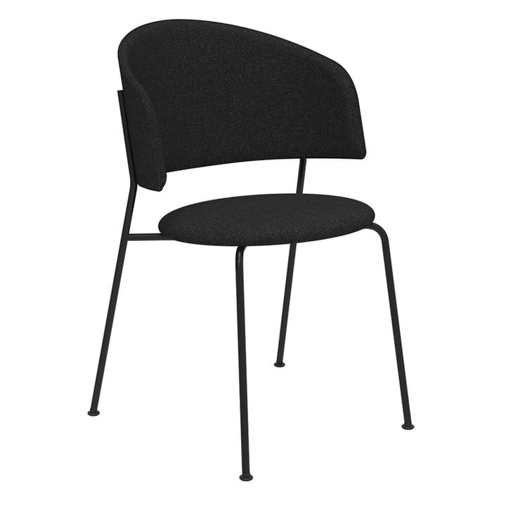 Le Wagner Dining Chair de OUT Objekte unserer Tage en noir / Mainline Flax (anthracite)