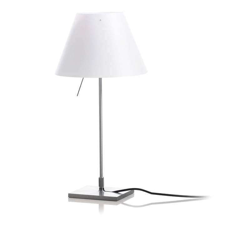 Luceplan - Costanzina Lampe de table D13pic. Complet, aluminium / blanc