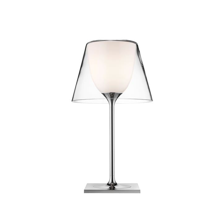 Le K Tribe Lampe de table T1 de Flos avec abat-jour en verre transparent