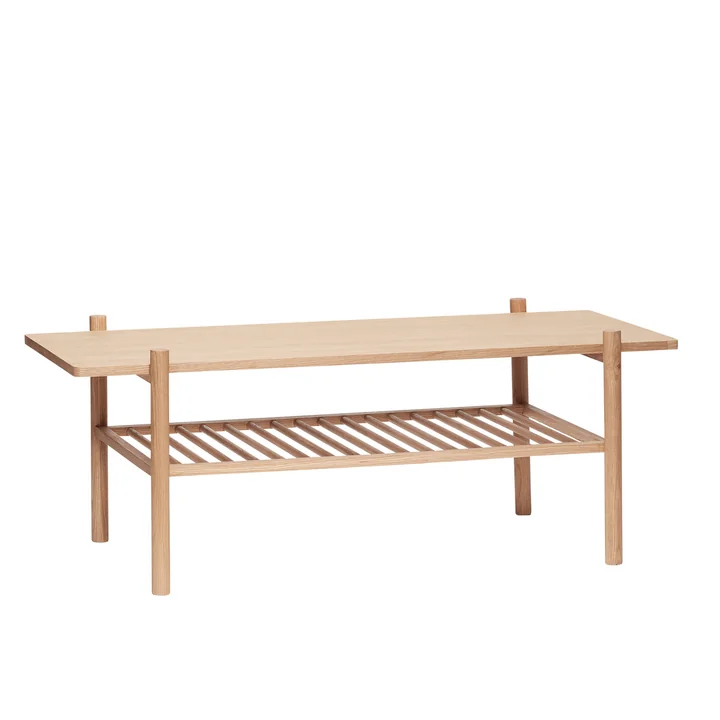 Table basse avec étagère, Chêne, naturel de Hübsch Interior