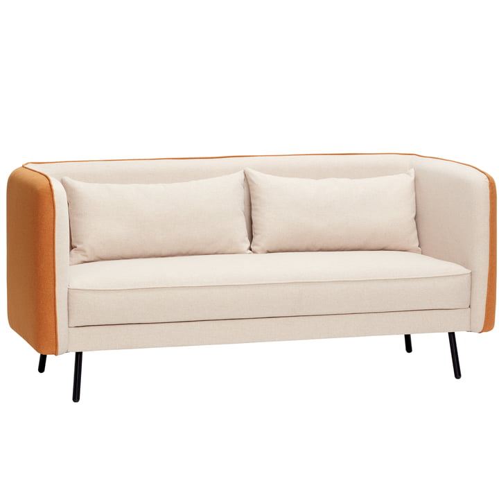 Canapé 2 places, beige/orange de Hübsch Interior