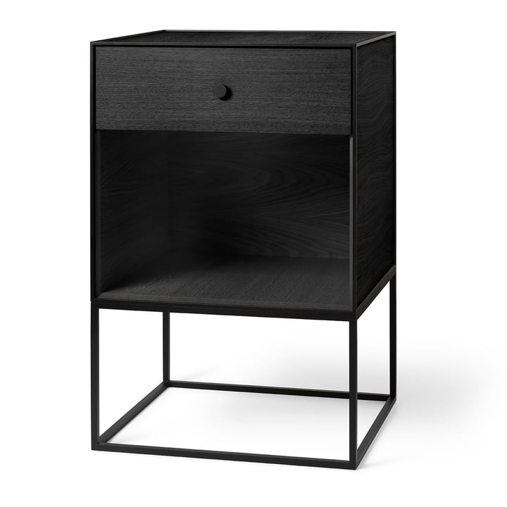 Frame Sideboard 49 (y compris le tiroir), frêne teinté noir de Audo