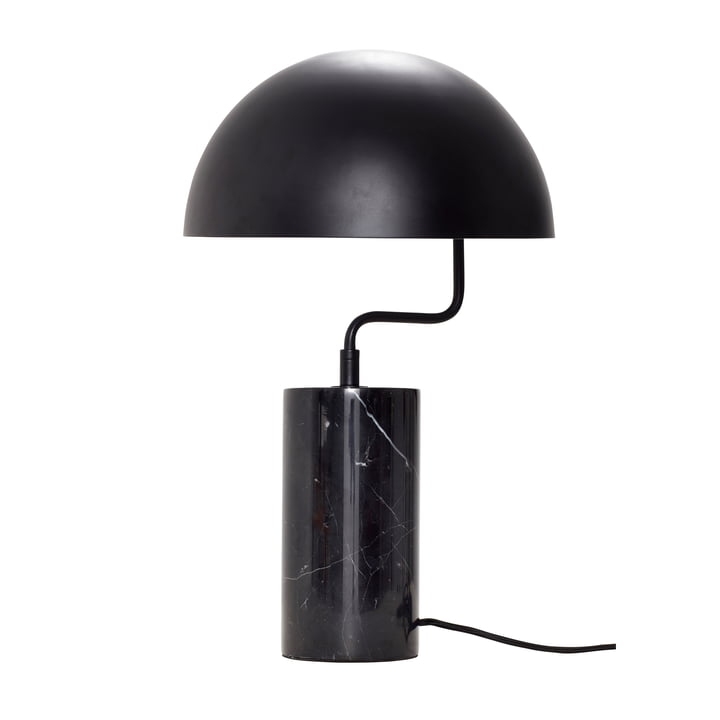 Lampe de table en marbre, noir de Hübsch Interior