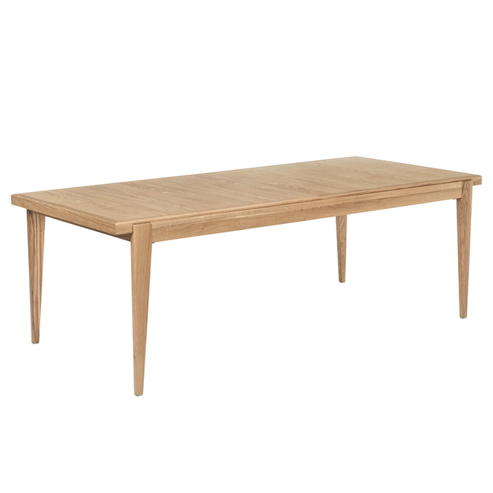 S-Table, rectangulaire extensible, 95 x 220-320 cm, chêne laqué mat par Gubi