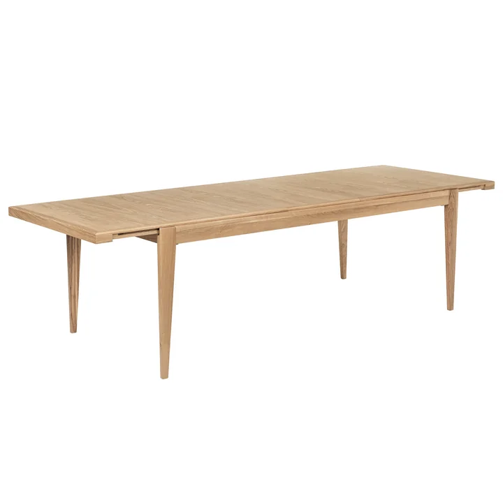S-Table, rectangulaire extensible, 95 x 220-320 cm, chêne laqué mat par Gubi