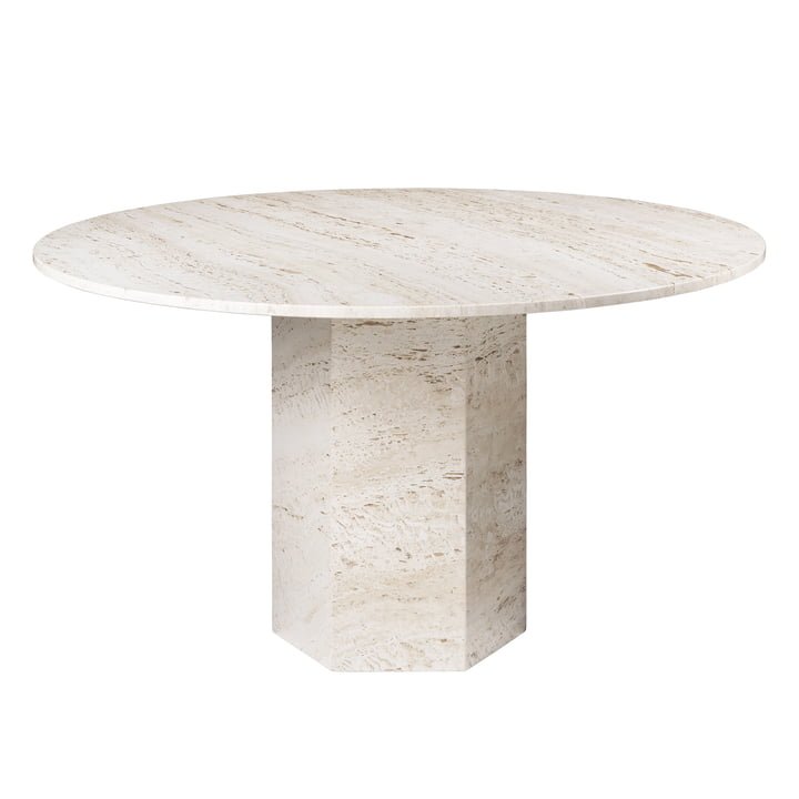 Epic Table à manger, Ø 130 cm, blanc neutre par Gubi