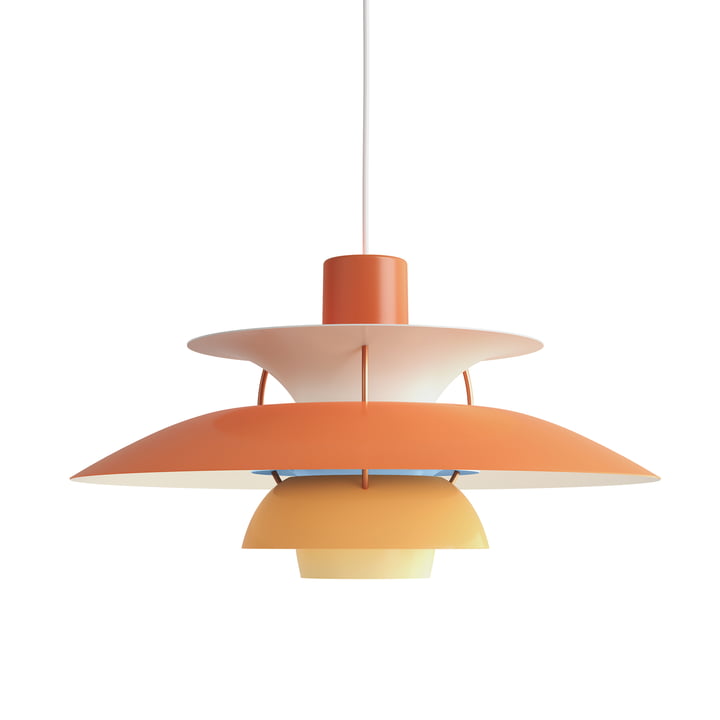 Die Louis Poulsen - PH 5 lampe suspendue en hues of orange