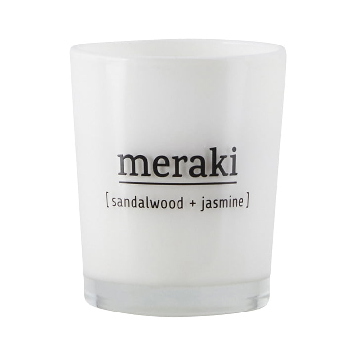 La bougie parfumée Sandalwood & Jasmine de Meraki , Ø 5,5 cm