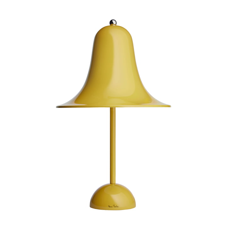 La lampe de table Pantop de Verpan en jaune