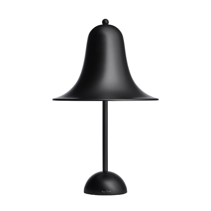 La lampe de table Pantop de Verpan en noir mat