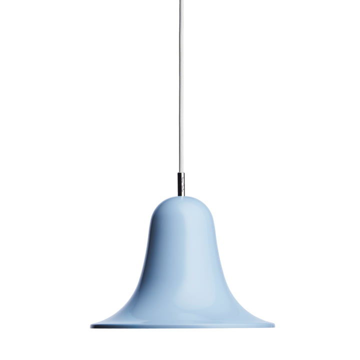 La lampe suspendue Pantop de Verpan en bleu clair
