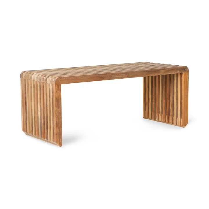 Slatted Banc, longueur 96 cm, teck, naturel de HKliving