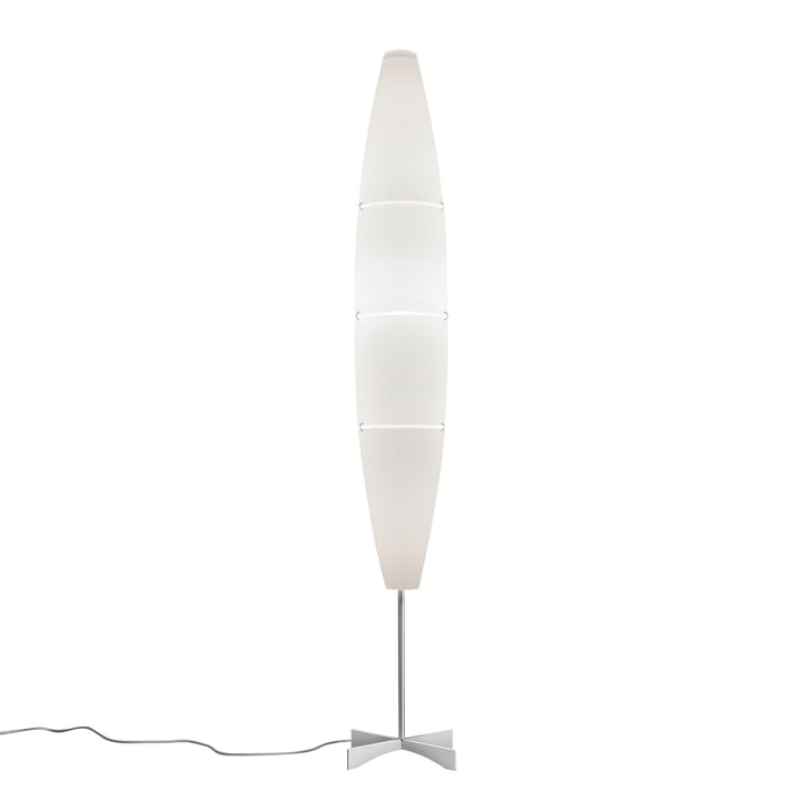 Foscarini - Havana lampadaire avec variateur, chrome / blanc