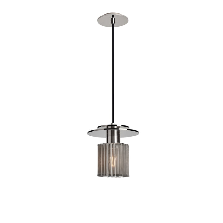 La lampe à suspension In the Sun de DCW en maille d'argent, Ø 190 mm