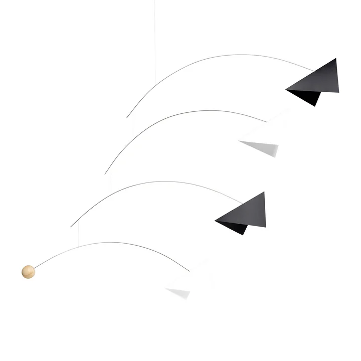 Fatamorgana Mobile, noir / blanc de Flensted Mobiles