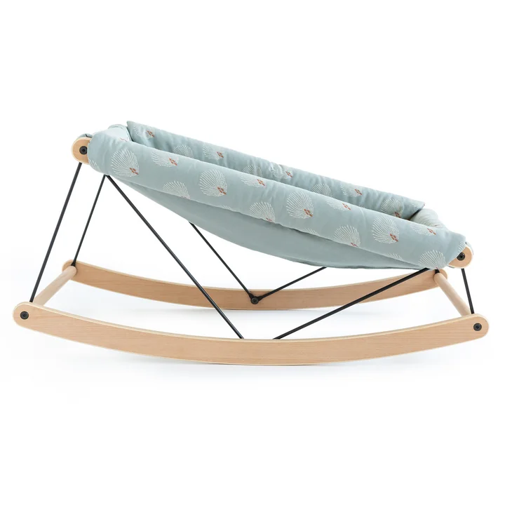 Growing Green Transat avec coussin de Nobodinoz en white gatsby / antique green