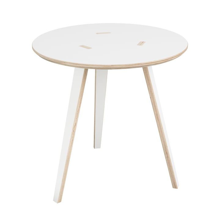 rund Table d'appoint Ø 50 cm de Tojo en blanc