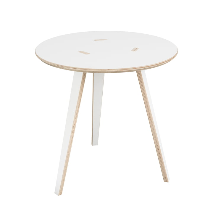 rund Table d'appoint Ø 45 cm de Tojo en blanc