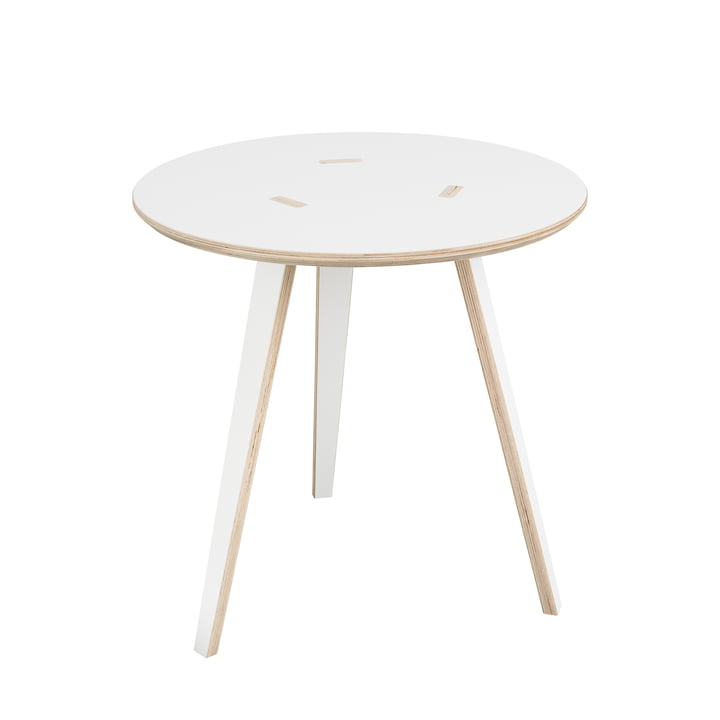 rund Table d'appoint Ø 40 cm de Tojo en blanc