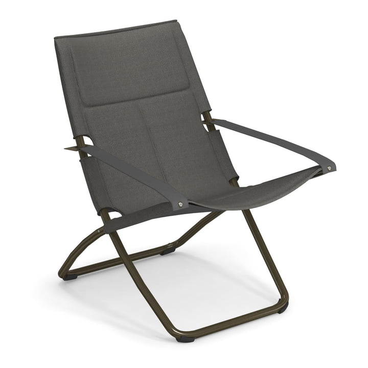 La chaise longue Snooze Cozy de Emu en bronze / gris foncé