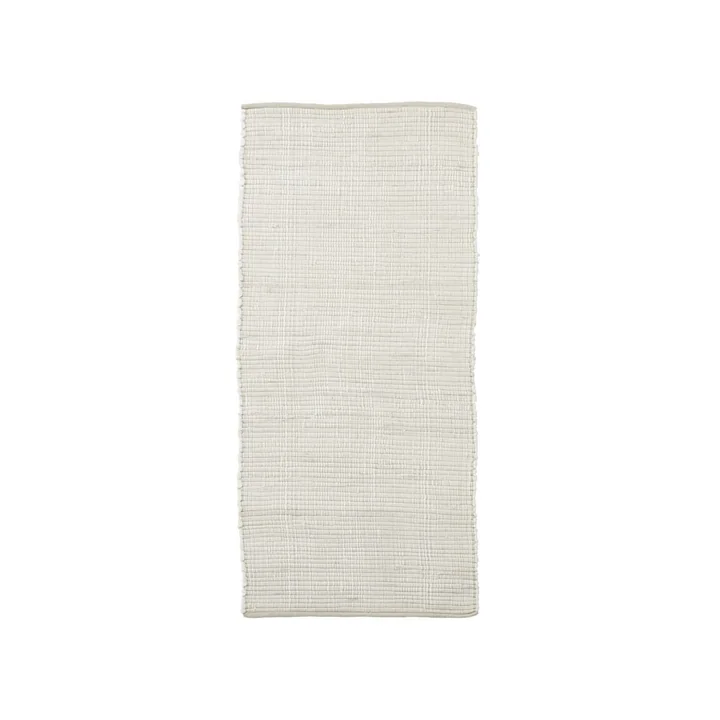 Le coureur de tapis Chindi de House Doctor en blanc, 160 x 70 cm