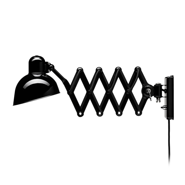 KAISER idell 6718 Lampe à ciseaux Applique murale de Fritz Hansen en noir brillant