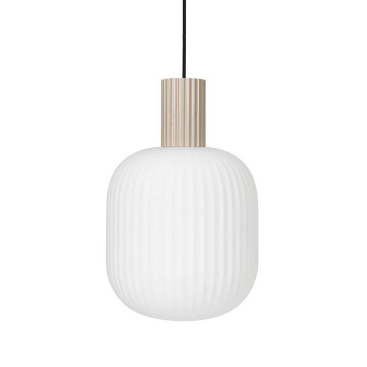 Lolly La lampe à suspension de Broste Copenhagen en sable / blanc, Ø 27 cm