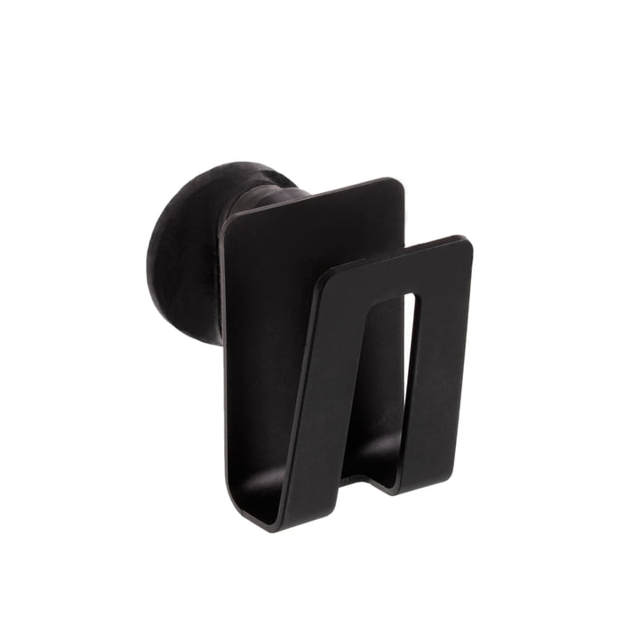 Le porte-éponge aimanté pour évier, Longueur 6,5 cm Profondeur 2,5 cm,  couleur:noir