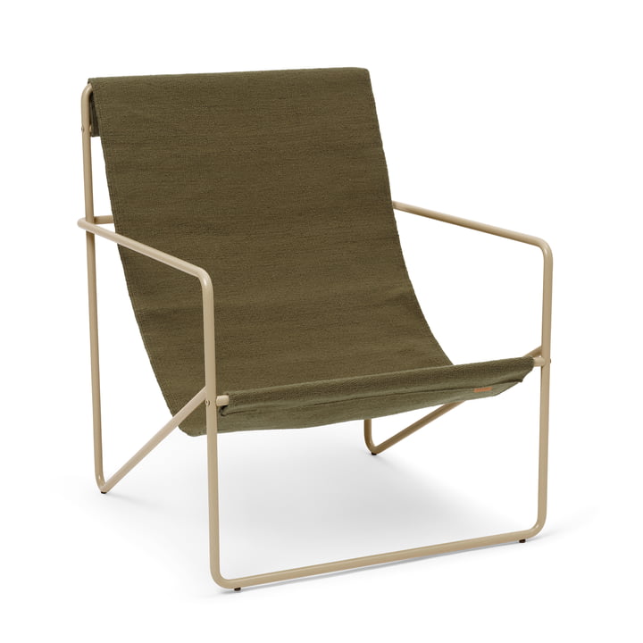 Le Desert Lounge Chair de ferm Living en cashmere / olive
