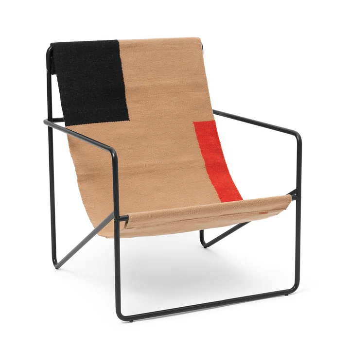 Le Desert Lounge Chair de Ferm Living en noir / bloc