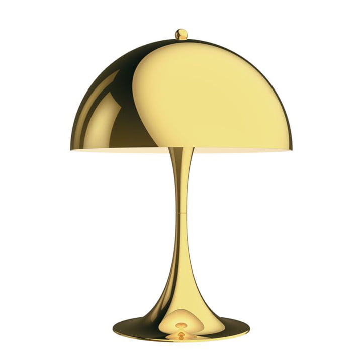 Panthella Lampe de table 320, laiton de Louis Poulsen