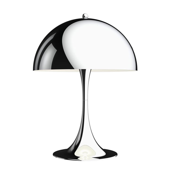 Panthella Lampe de table 320, Chrome de Louis Poulsen