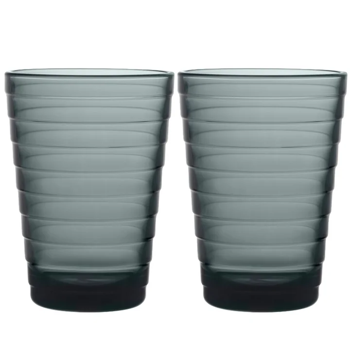 Le Aino Aalto Verre à long drink de Iittala, 33 cl, gris foncé (set de 2)