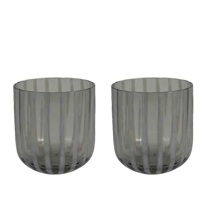 Le verre à boire Mizu de OYOY , gris (ensemble de 2)