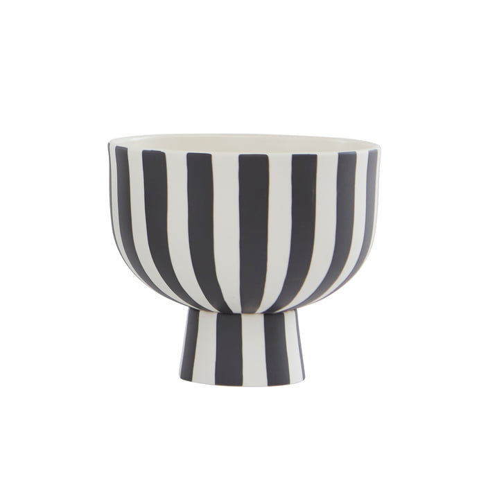 La coupe Toppu de OYOY , Ø 15 x H 13 cm, blanc / noir