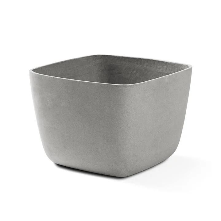 Le pot de plantes Osaka bas de Eternit , 44 x 44 x 36 cm, gris naturel