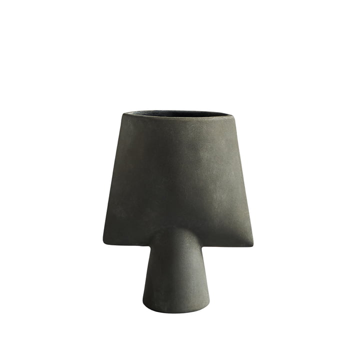 Le vase Sphere Square Mini de 101 Copenhagen, gris foncé