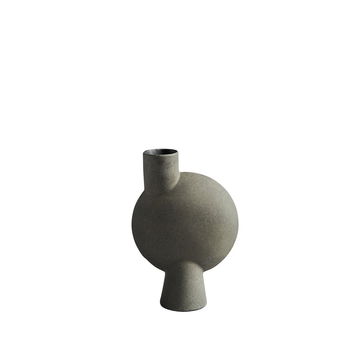 Le vase Sphere Bubl Medio de 101 Copenhagen, gris foncé