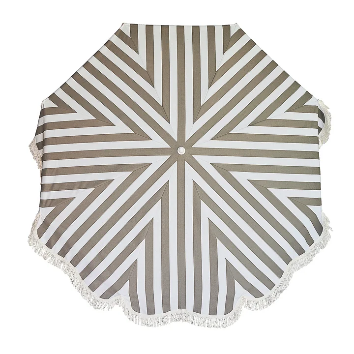 Le parasol Retro Ø 200 cm de Jan Kurtz , blanc / taupe