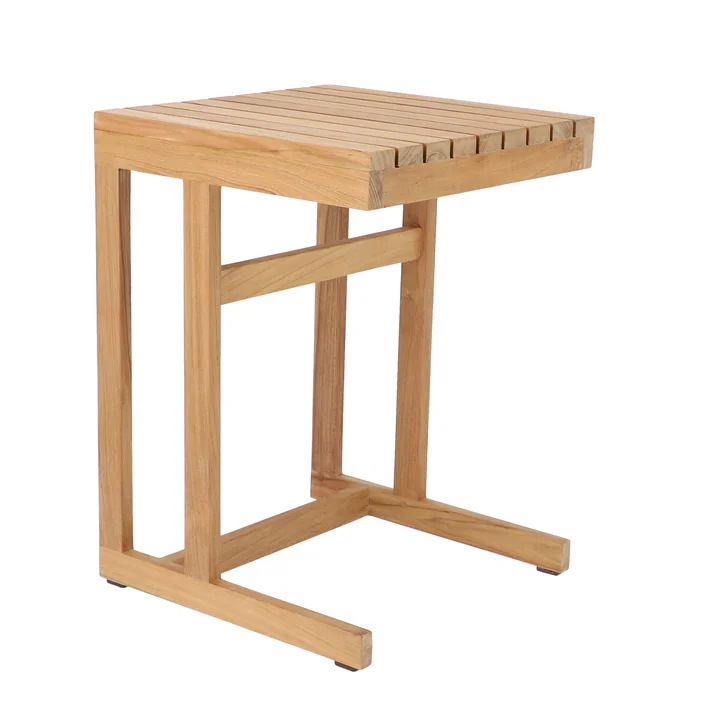 La table d'appoint Cero en teck naturel de Jan Kurtz , hauteur 55 cm