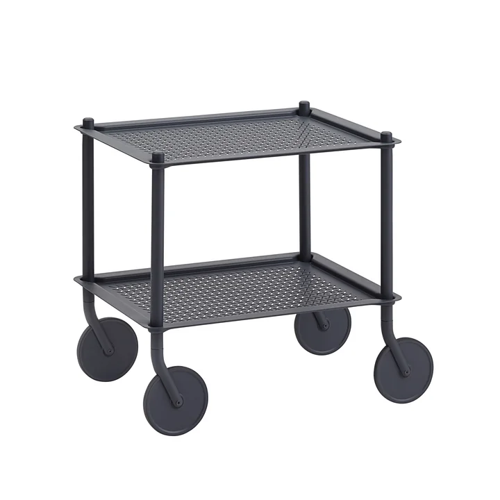 Le chariot d'appoint Flow de Muuto , 2 étages, bleu-gris