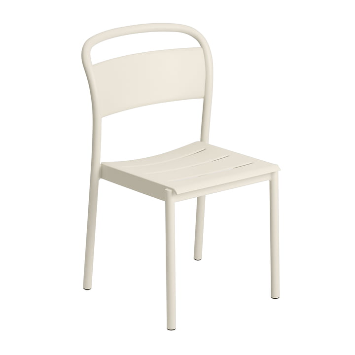 Le site Linear Steel Side Chair de Muuto , off-white