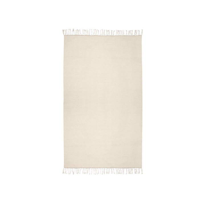 Le tapis Kelim de Collection , 90 x 160 cm, blanc cassé.