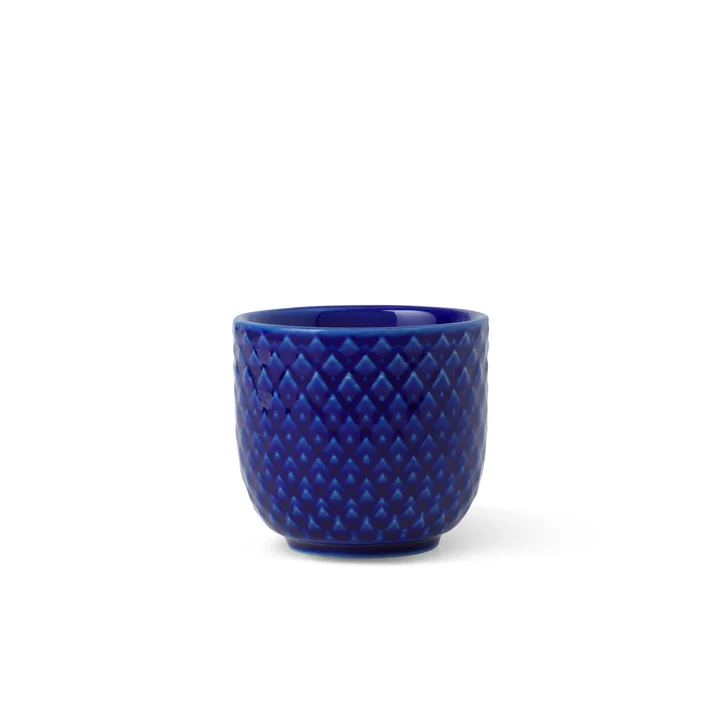 Le coquetier Rhombe de Lyngby Porcelæn , bleu foncé