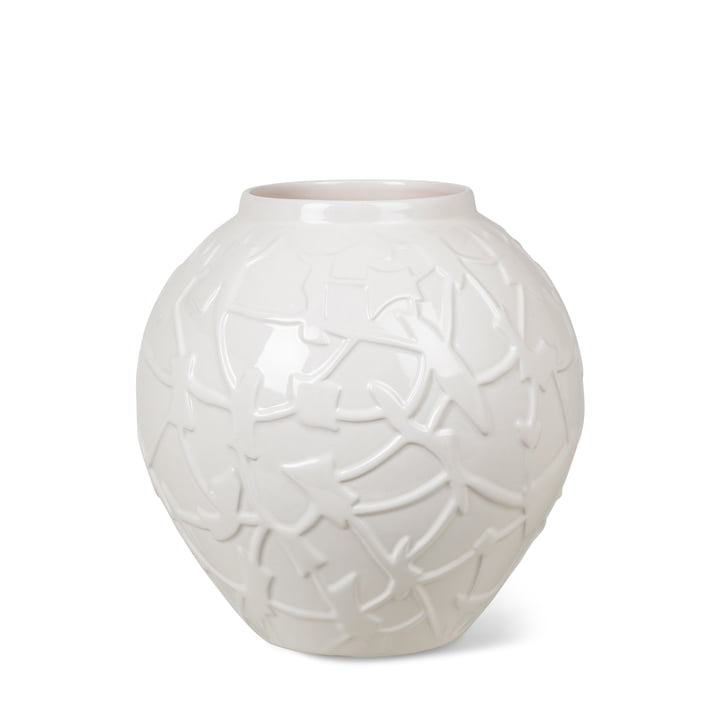 Le vase Relief de Kähler Design , H 20 cm, blanc