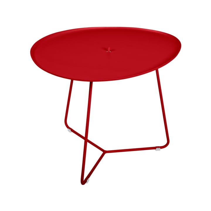 La table basse Cocotte de Fermob, h 43,5 cm, rouge coquelicot