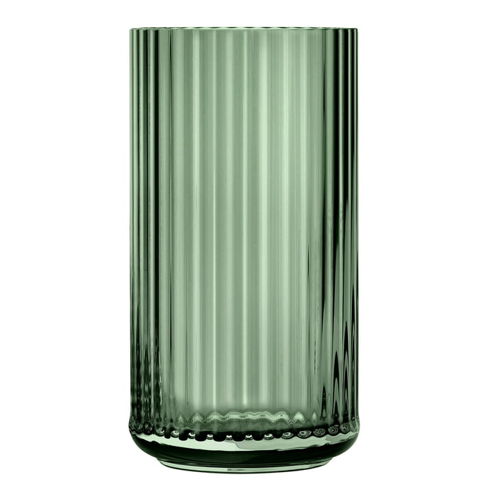 Le vase en verre de Lyngby Porcelæn , H 38 cm, vert