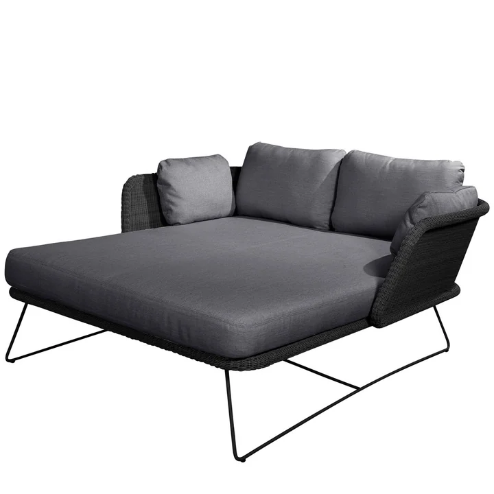 Le Horizon Daybed Outdoor de Cane-line , noir