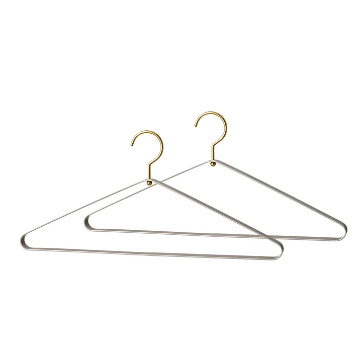 Le cintre Vestis de AYTM , taupe / or (lot de 2)
