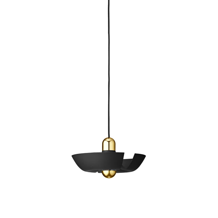 La lampe à suspension Cycnus de AYTM , Ø 30 cm, noir / or